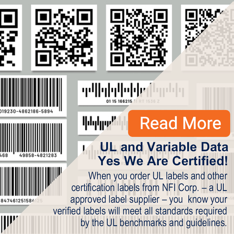 UL and Variable Data - Yes We Are Certified!