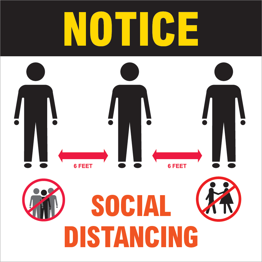 OEM Social Distancing Wall Sign 