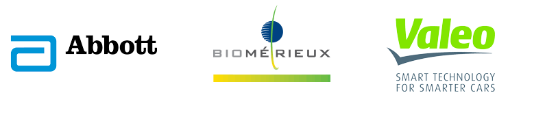 Customer logos: Boston Private, Abbott, bioMerieux, Valeo