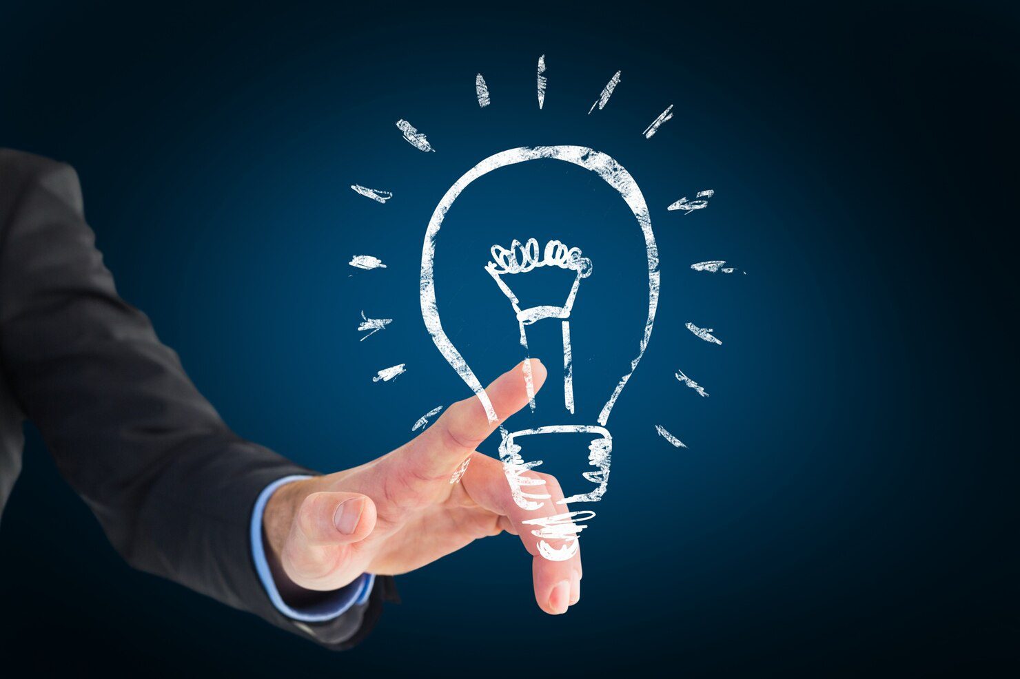 Finger pointing bulb draw