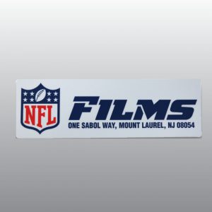 NFL Films printed nameplate