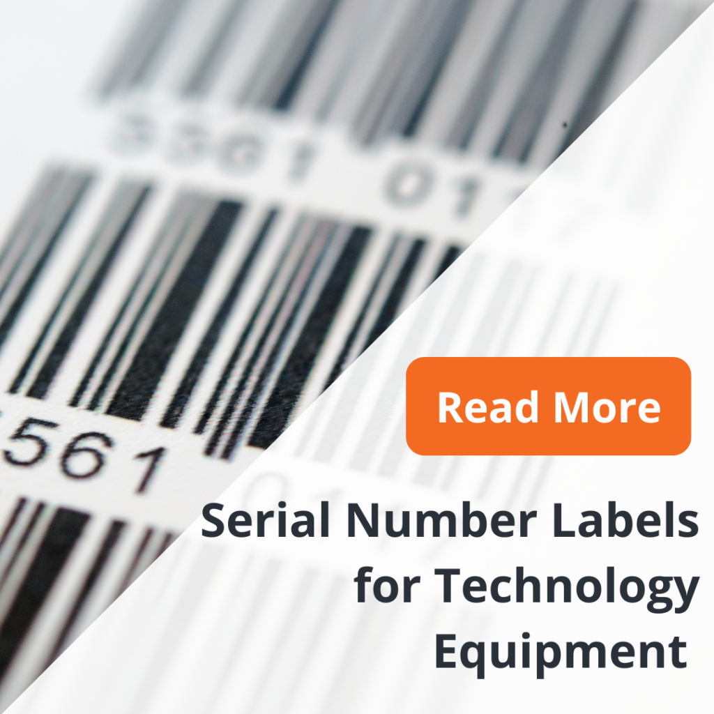 Serial Number Labels for Technology Equipment