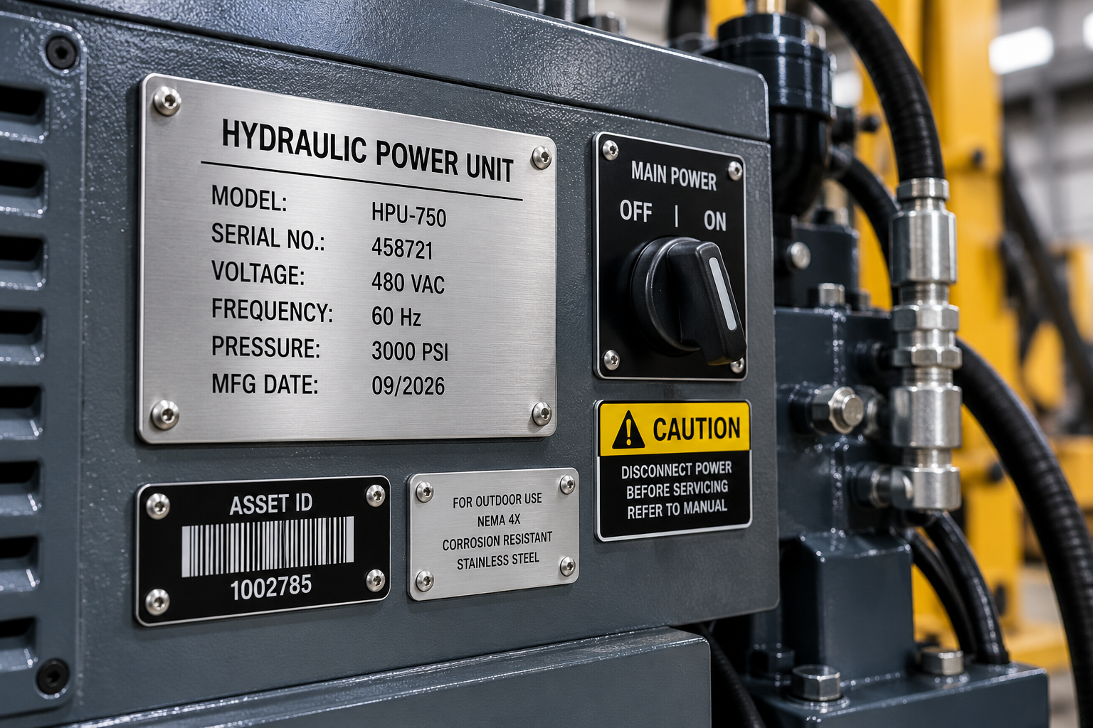 Hydraulic Power Unit Control Panel