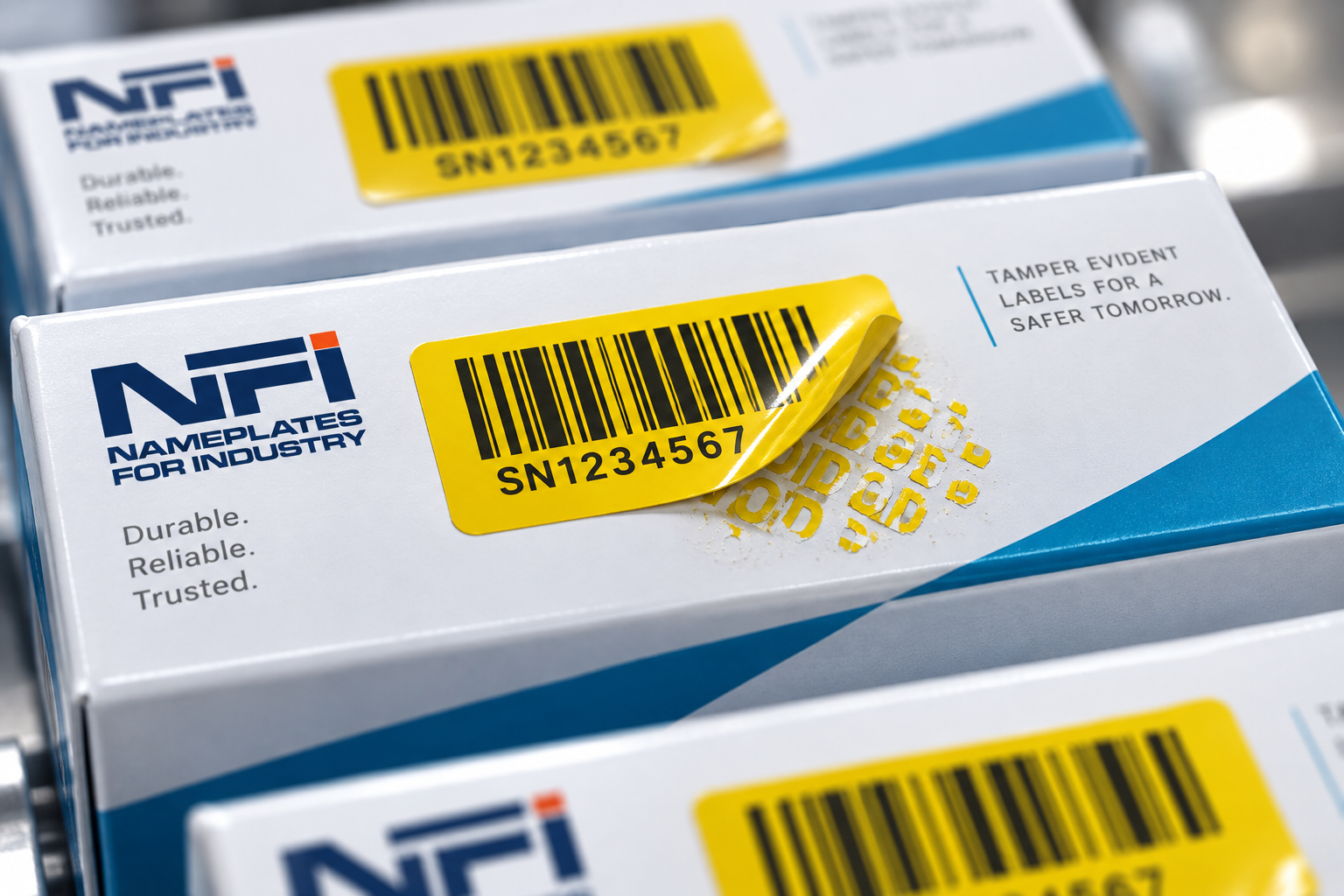 Peeled Tamper-Evident Barcode Label